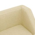 vidaXL Pohovka pre psa krémová 95x63x39 cm ľan