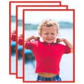 vidaXL Fotorámiky na stôl, koláž 3 ks, červené 15x21cm, MDF
