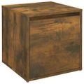 vidaXL Box so zásuvkou, tmavý dub 40,5x40x40 cm, kompozitné drevo
