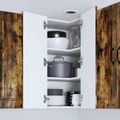 vidaXL Nástenná rohová skriňa PORTO Dymová dub 57 x 57 x 80 cm