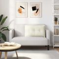 vidaXL Poduška na chrbát Krémová 80 x 50 cm Kordúrová tkanina