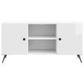 vidaXL TV skrinka 102 x 34,5 x 50 cm Biela s vysokým leskom