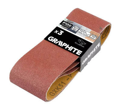 Plátno brúsne nekonečný pás 75x457mm P100 GRAPHITE 58T363 3ks