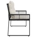 vidaXL Vonkajšia lavička 2 -Seater 4 ks 110 x 59 x 82 cm polyratan
