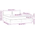 vidaXL Boxspring posteľ s matracom a LED hnedá 180x200 cm umelá koža