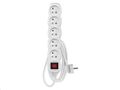 Predlžovací kábel EMOS P1512 / 2 m / 5 zásuviek / s vypínačom / biely / PVC / 1 mm2
