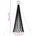 vidaXL LED vianočný stromček 275 LED farebné 180 cm