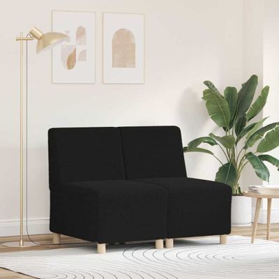 vidaXL Bezrúčková modulárna sofa jednotka 2 ks Čierna