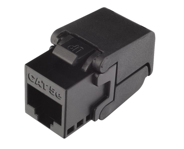 Solarix - keystone CAT5E UTP RJ45 čierny samořezný