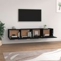 vidaXL Nástenné skrinky 2 ks čierne 100x36,5x35 cm spracované drevo