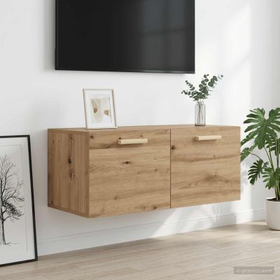 vidaXL Nástenná skrinka Nástenná montáž Dub artisan 80 x 36,5 x 35 cm