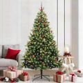 vidaXL Umelý skladací vianočný stromček 300 LED diód Zelená 210 cm