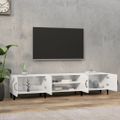 vidaXL TV skrinka lesklá biela 180x31,5x40 cm kompozitné drevo