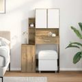 vidaXL Toaletný stolík Remeselný dub 80 x 35 x 132 cm Kompozitné drevo
