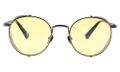 GUNNAR kancelářske/herní brýle FALLOUT LUCKY 38 NEW VEGAS ALLOY* jantarová skla * BLF 65 *  GUNNAR Focus Brýle, ochrana zraku, Amber, GUNNAR Focus, retro kulatý rám, kožený kryt, blokování modrého svetla, 100% UV