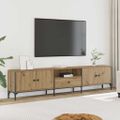 vidaXL TV skrinka so zásuvkou dub artisan 200x25x44cm kompozitné drevo