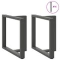 vidaXL Nohy k jedálenskému stolu v tvare T, 2 ks, antracitové, 80x35x(72-73) cm, oceľ