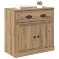vidaXL Highboard Remeselný dub 70 x 35,5 x 67,5 cm Kompozitné drevo