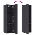 vidaXL TV skrinky 2 ks, lesklé sivé 30,5x30x110 cm, kompozitné drevo