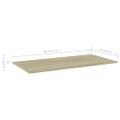 vidaXL Prídavné police 4 ks, dub sonoma 80x20x1,5 cm, drevotrieska