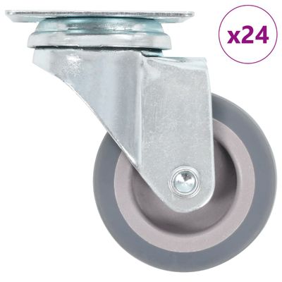 vidaXL Otočné kolieska 24 ks, 50 mm