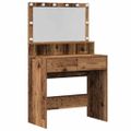 vidaXL Toaletný stolík Staré drevo 80 x 41 x 134,5 cm Kompozitné drevo