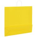 vidaXL Papierové tašky 50 ks s rúčkami, žlté, 54x15x49 cm