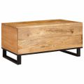 vidaXL Konferenčný stolík Prírodná 80 x 50 x 40 cm Masívne mango drevo