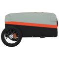 vidaXL Vozík za bicykel, čierno oranžový 30 kg, železo