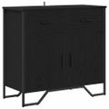 vidaXL Servírovacia skriňa Čierny dub 79,5 x 35,5 x 74,5 cm