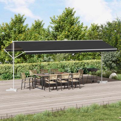 vidaXL Voľne stojaca markíza 6 x 3 m Polyester Antracitová