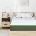 vidaXL Matracová podložka Biela a zelená 90 x 200 cm Jacquardová látka