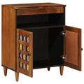 vidaXL Servírovacia skriňa Orech 60 x 33 x 75 cm Masívne mango drevo