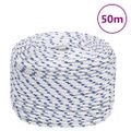 vidaXL Lodné lano biele 8 mm 50 m polypropylén