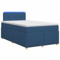 vidaXL Posteľ boxspring s matracom Modrá 120 x 200 cm Látka