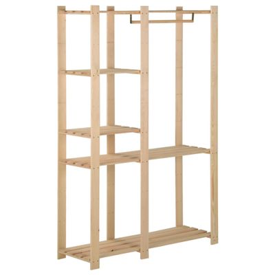 vidaXL Vešiak na oblečenie z borovicového dreva 110x38x170 cm