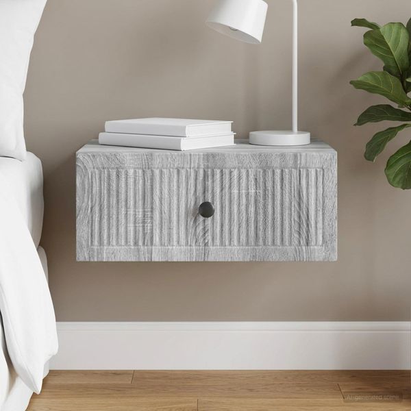 vidaXL Nočný stolík Sivá sonoma 49 x 34,5 x 20 cm Kompozitné drevo