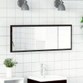 vidaXL Zrkadlo do kúpeľne s LED Čierny dub 100 x 8,5 x 37 cm Sklo