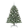 vidaXL Umelý vianočný stromček Zelená 120 cm PVC, plast a oceľ