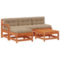 vidaXL Záhradný lounge set 5 ks Vosková hneda borovica