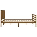 vidaXL Posteľný rám s čelom medovo hnedý King Size masívne drevo