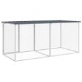 vidaXL Klietka pre kurčatá so strechou, antracitová 203x98x90 cm, pozinkovaná oceľ