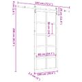 vidaXL Posuvné dvere Prírodná 100 x 208 cm Borovicový masív