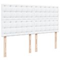 vidaXL Osmanský rám postele s matracom biela 180x200 cm umelá koža