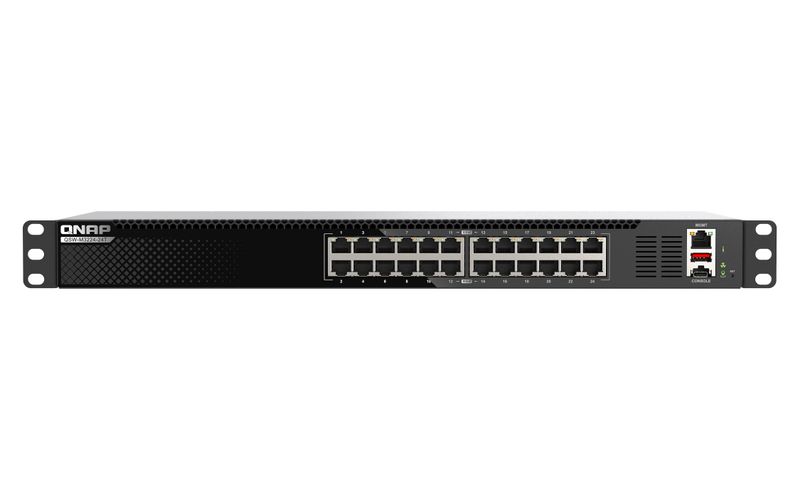QNAP L3 Lite riadený switch QSW-M3224-24T (24x 10GbE port - podpora rýchlostí: 10G/5G/2,5G/1G/100M)