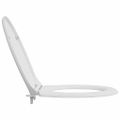 vidaXL WC sedadlo Biela 47 x 37 x 4 cm Duroplast