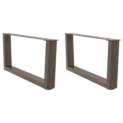 vidaXL Nohy konferenčného stolíka v tvare V, 2 ks, prírodná oceľ, 70 x (30-31,3) cm, oceľ