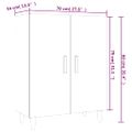 vidaXL Komoda dymový dub 70x34x90 cm spracované drevo