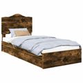 vidaXL Úložná posteľ Dymová dub 70 x 190 cm Kompozitné drevo