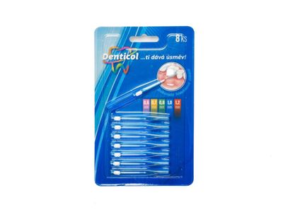 Denticol V01 veľ. 1mm, medzizubná kefka vysúvacia, 8ks